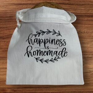 Farmhouse Linen Sourdough Handmade Bread Bag, Reusable Cotton Bread Bag